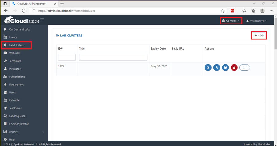 Cluster View Screenshot