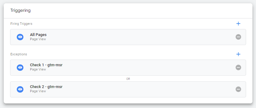 GTM Fire Trigger Exceptions