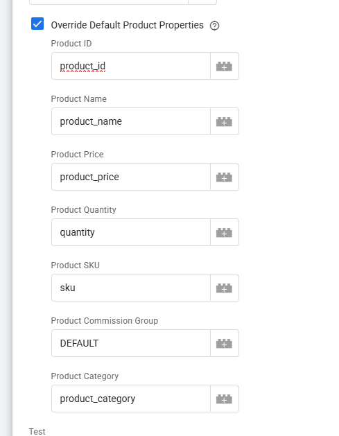 GTM: override default product properties