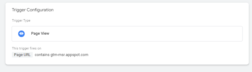 GTM - Trigger - page url