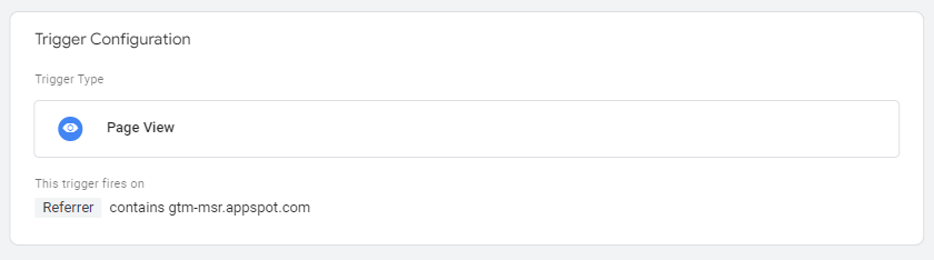 GTM - Trigger - Referrer