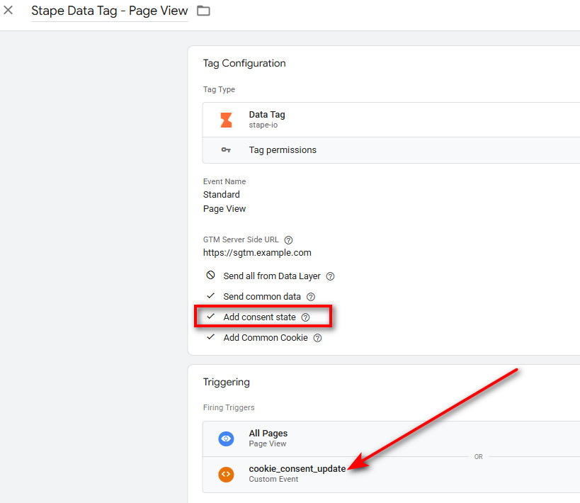 sGTM: stape data tag - add consent state