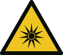 hazard warning sign-optical radiation