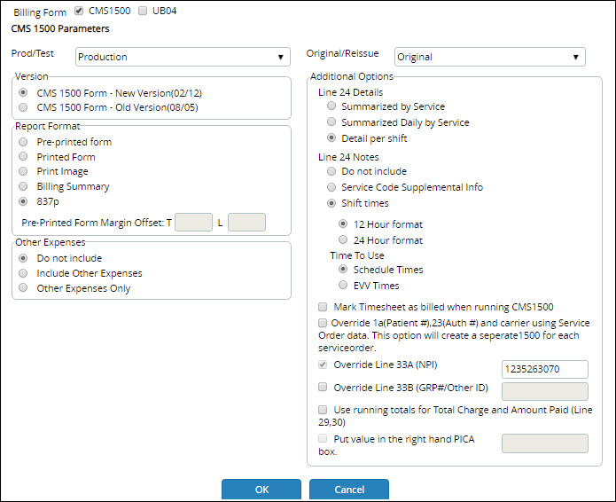 Billing Report By Client Date or Service
