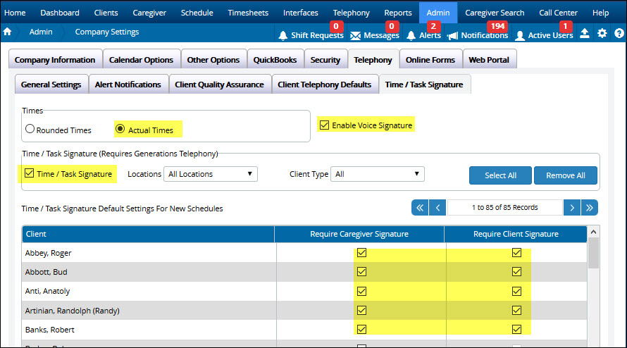 Sandata Interface Delaware Sandata