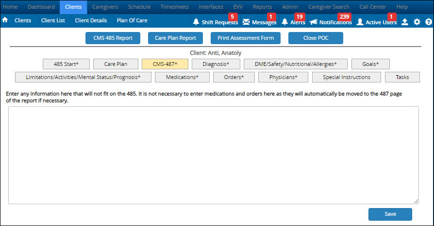 Cms 487 Form.pdf Plan of Care - CMS 485