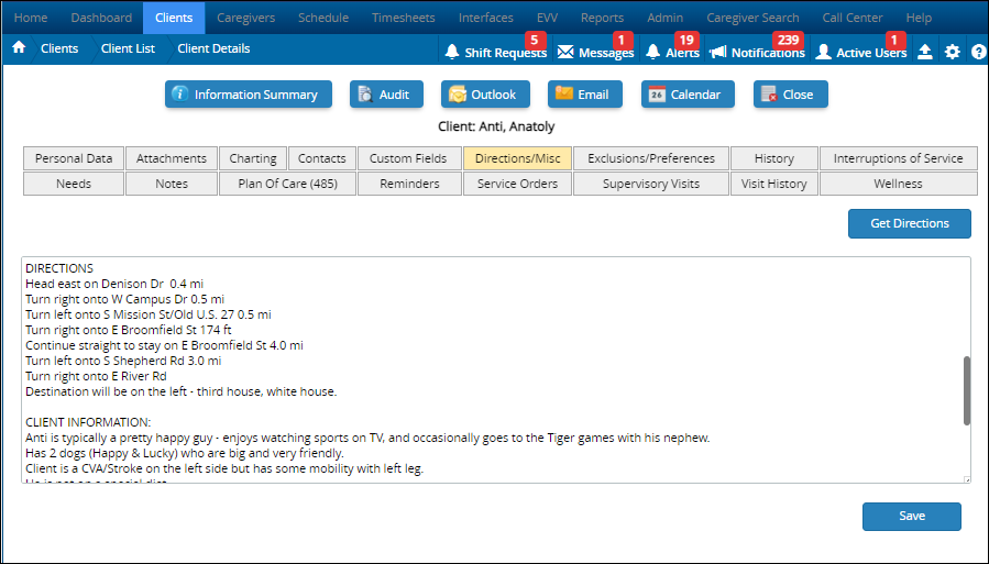 Client Notes Database Page Example All About Notes