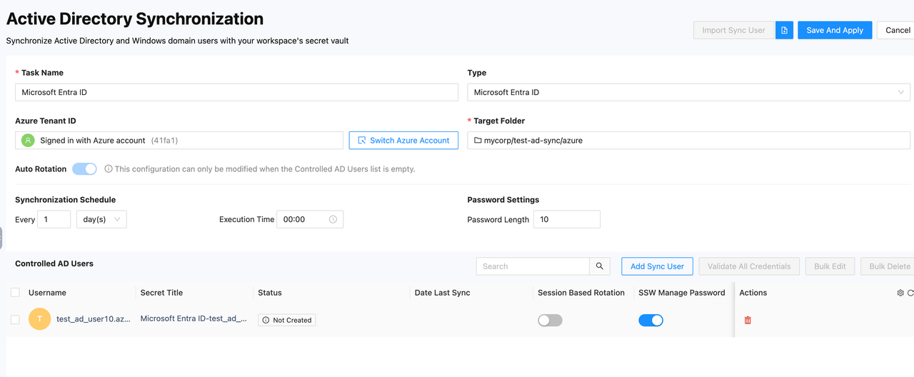 Directory User Sync
