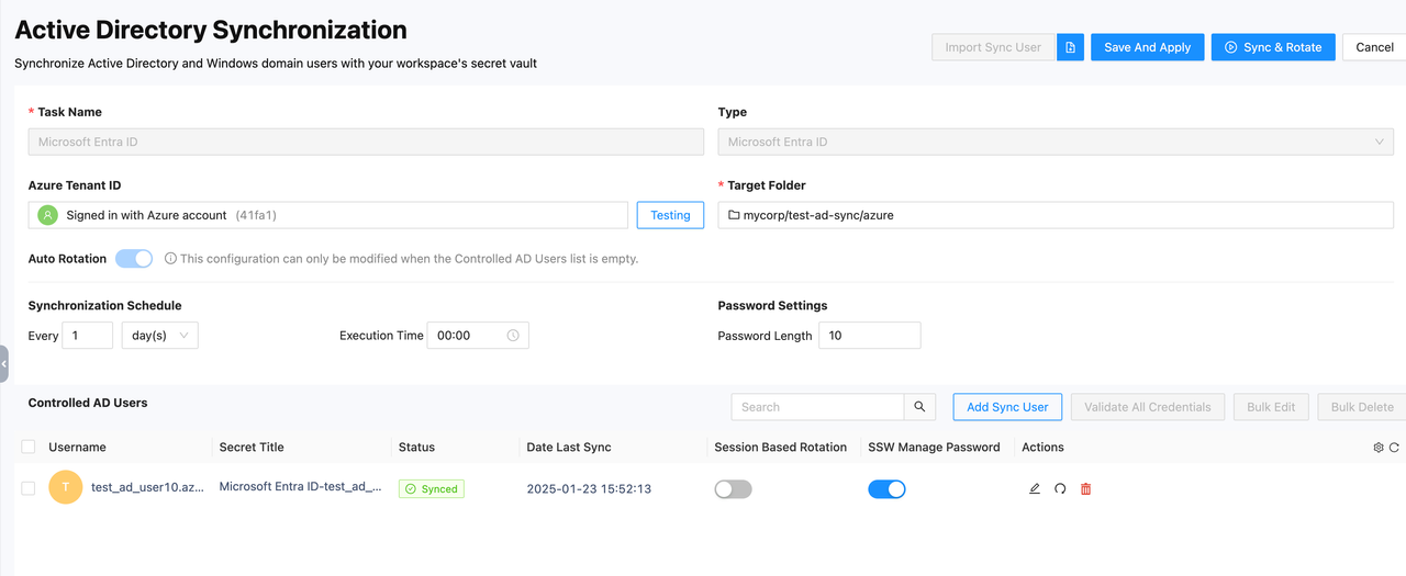 Directory User Sync