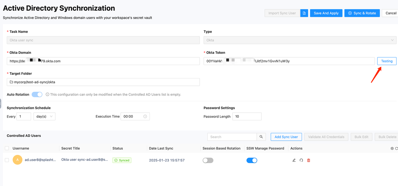 Directory User Sync