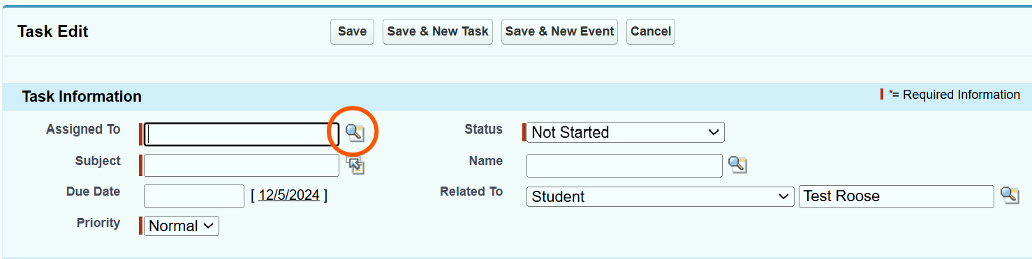 Tasks: Assigning a Task