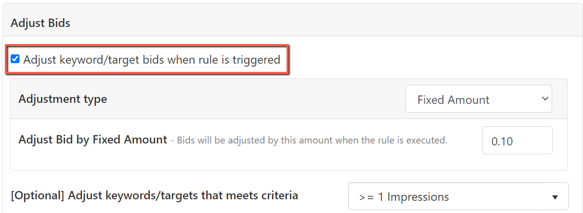 Placemtn algo - bid adjustment