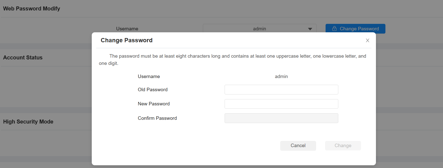 Password Modification