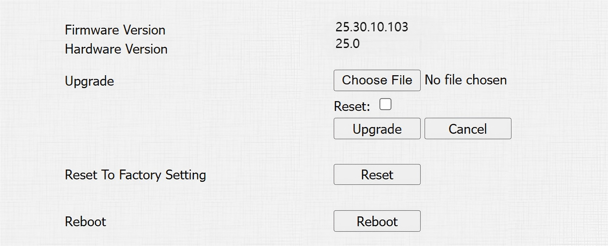 Firmware Upgrade