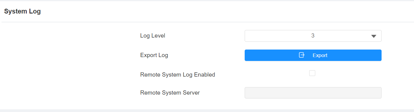 Showing the system's log in interface