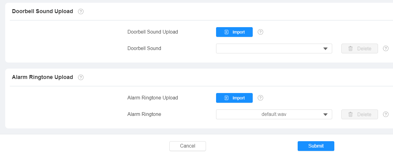 Sound and Volume Configuration