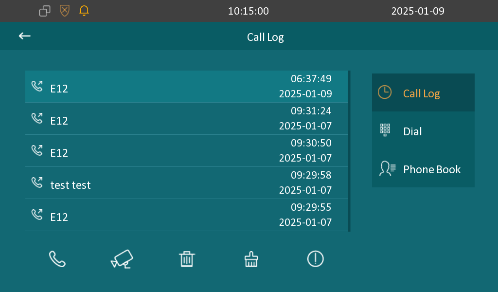 Call Log