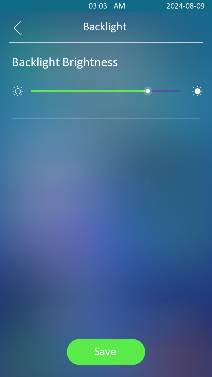 Set Backlight LED Setting
