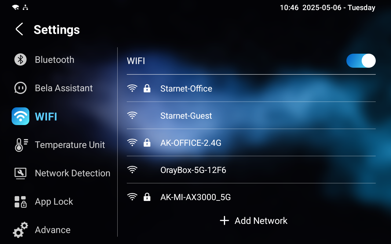 Network Setting & Other Connection