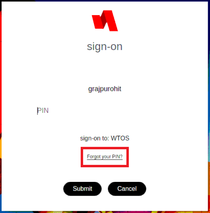 PIN Reset Functionality