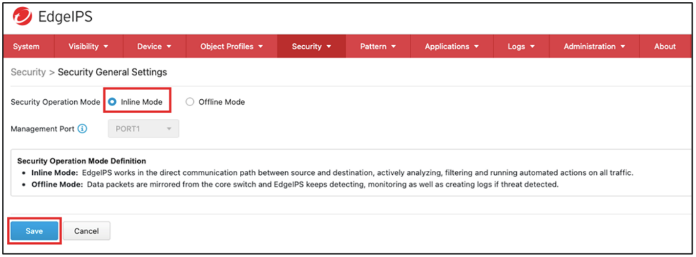 How to Configure Inline & Offline Modes for EdgeIPS & EdgeIPS Pro