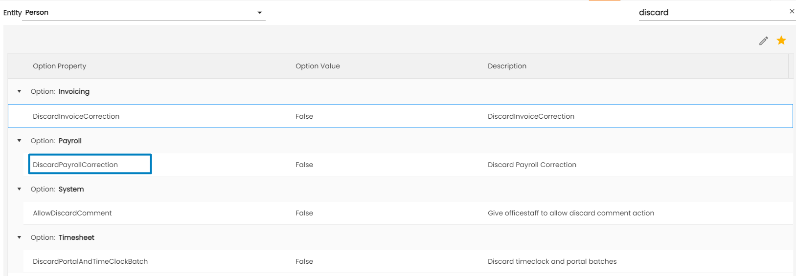 Discard Posted Batch Renamed to Discard Payroll Correction