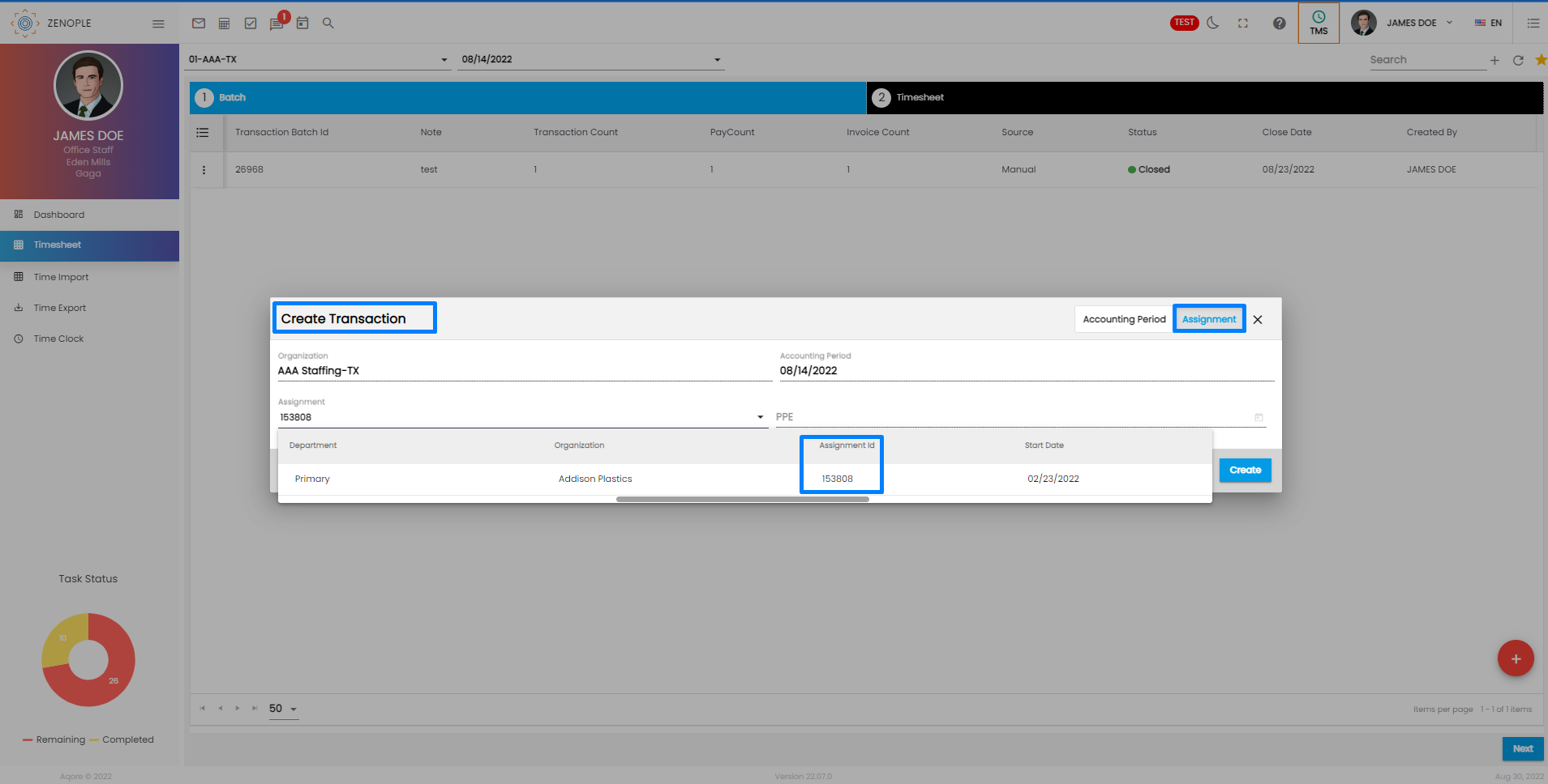 Improvement_Assignment Id Added to Assignment List