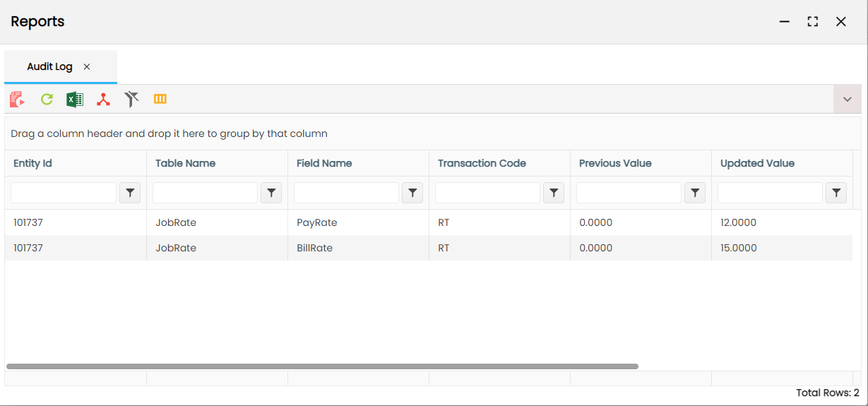 Improvement_Audit Log Report