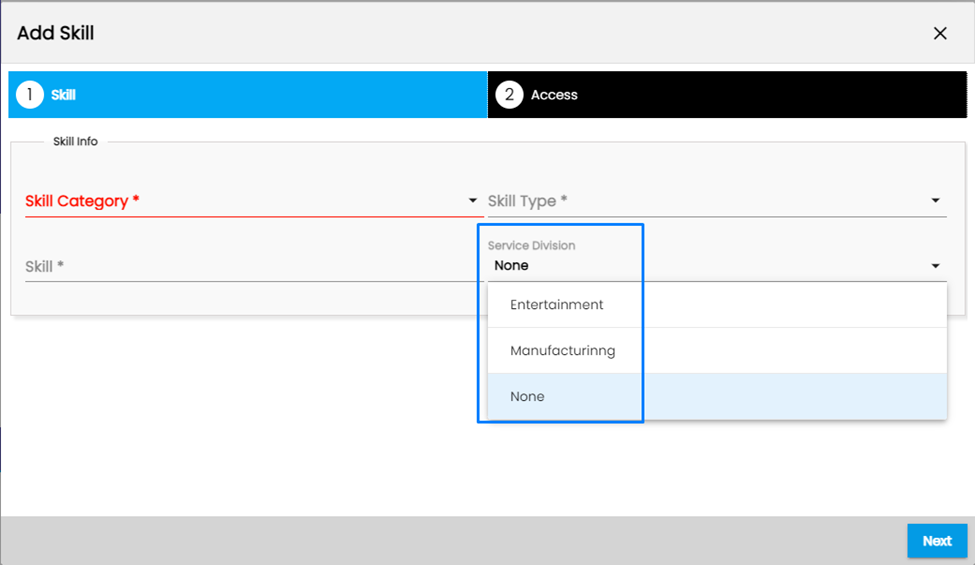 Improvement_Service Division Added to Skill