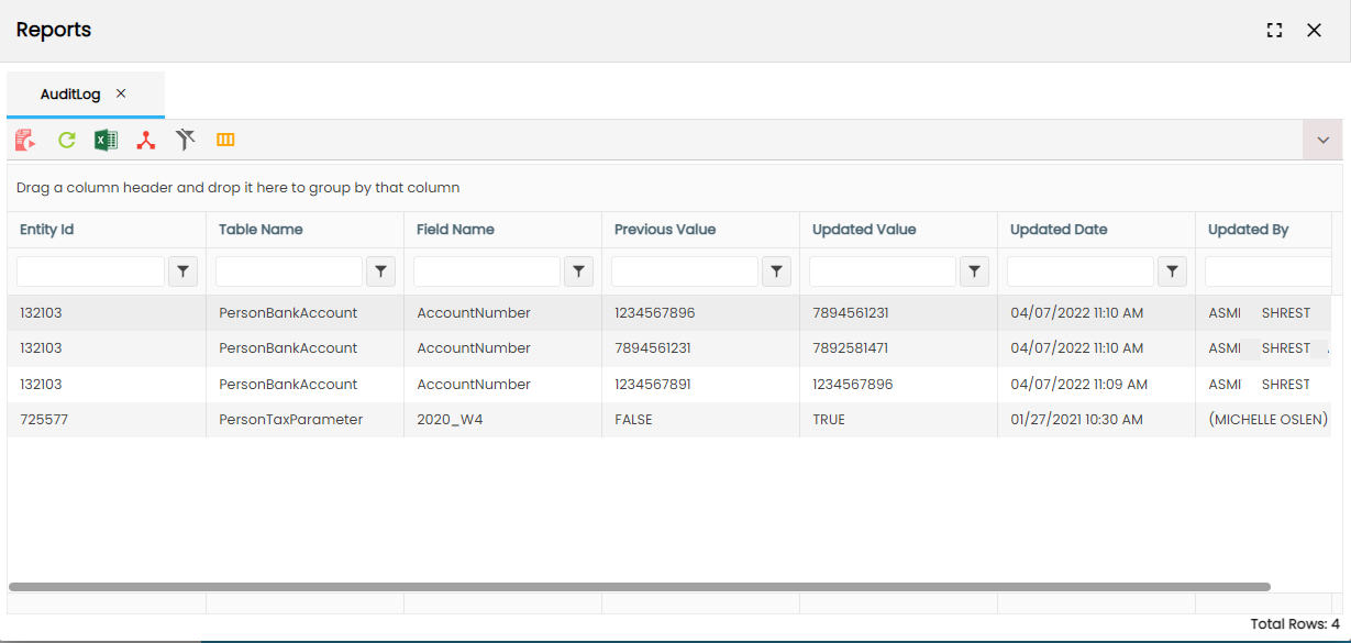 The recently updated document will be displayed first on Audit Log Report