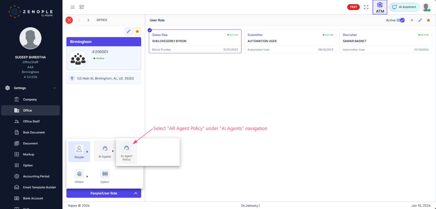 Office detail - AI Agents navigation