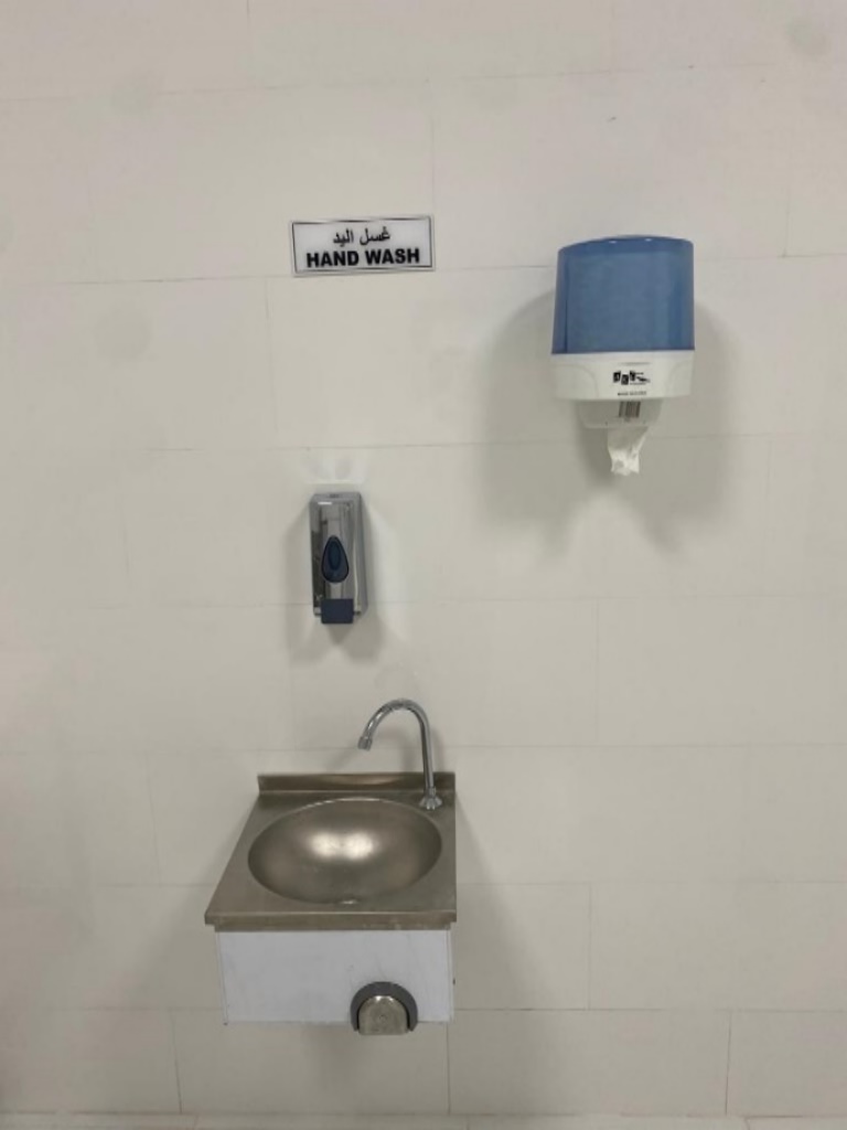 A hand wash and a hand washer Description automatically generated