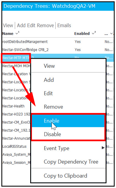 Enable/Disable Tree