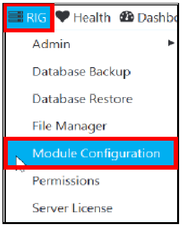 RIG > Module Configuration