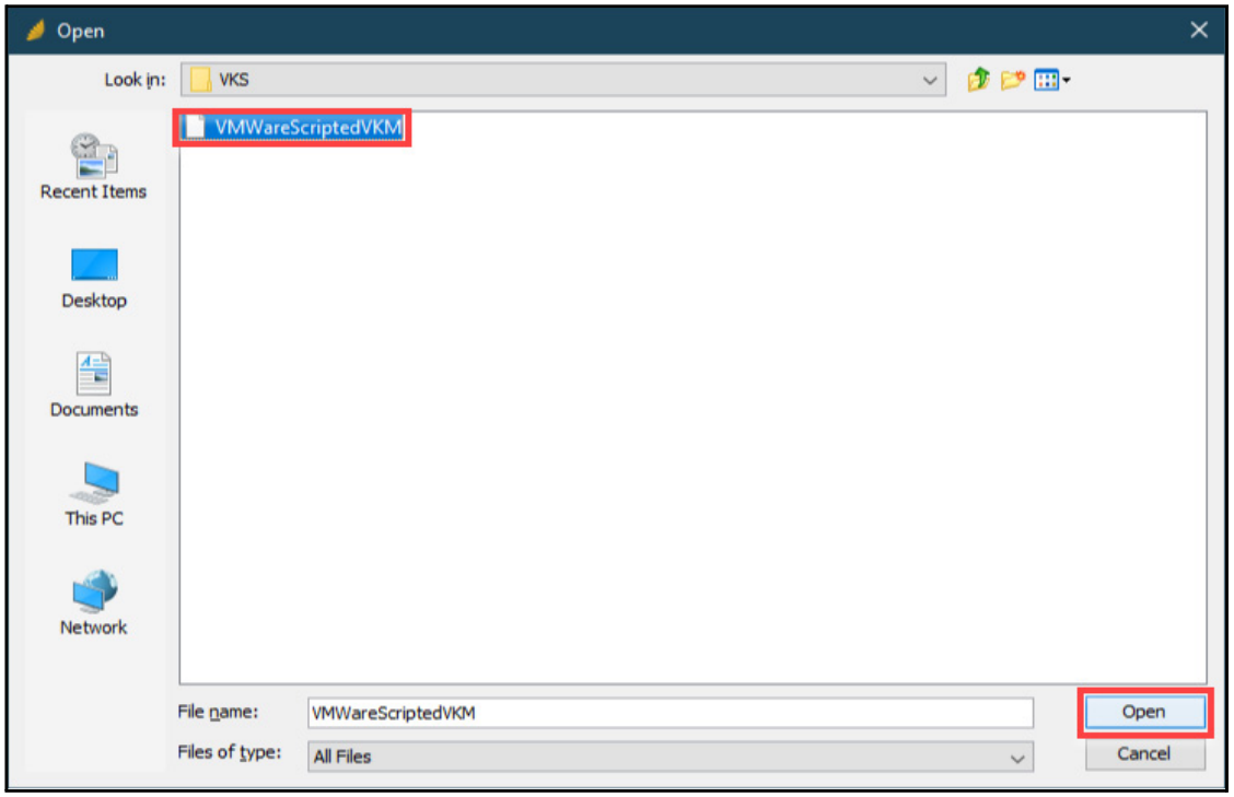 Select VKS file