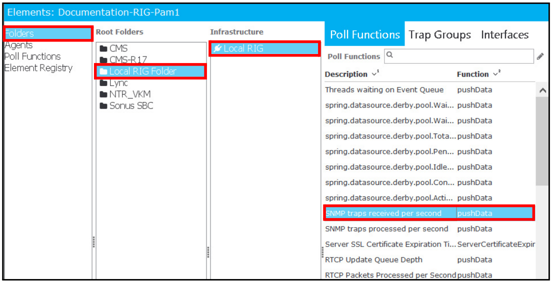 Folders > Root Folder > Infrastructure > Poll Function