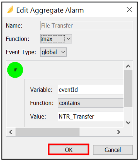 Edit Aggregate Alarms