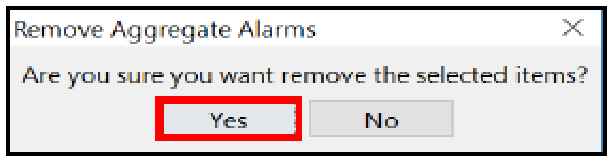 Remove Aggregate Alarms