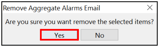 Remove Aggregate Alarms Email