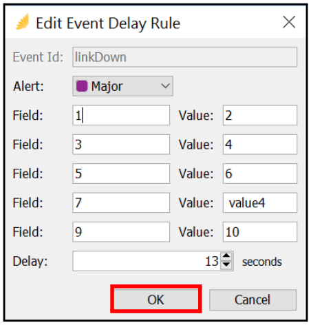 Edit Event Delay Rule