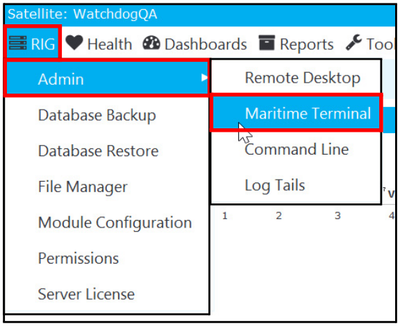 RIG > Admin > Maritime Terminal