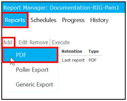 Add > PDF