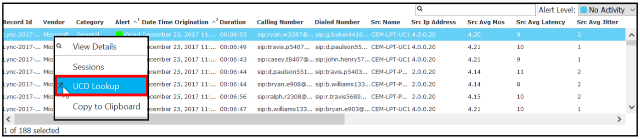 Select UCD Lookup