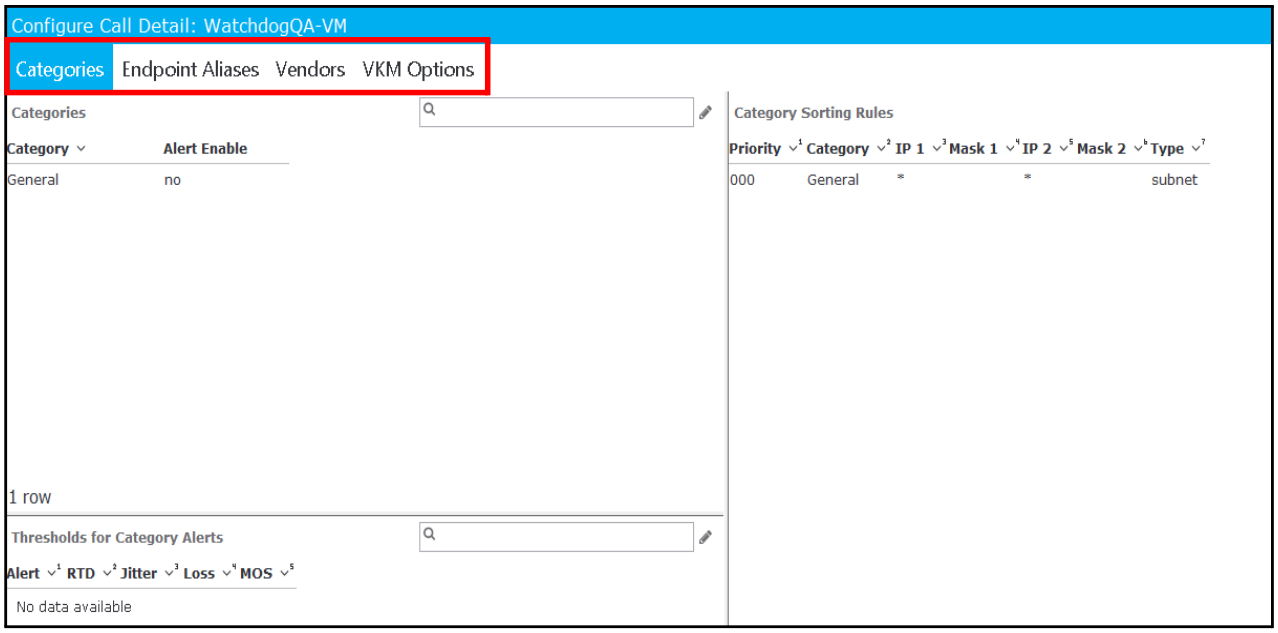 Configure Call Detail