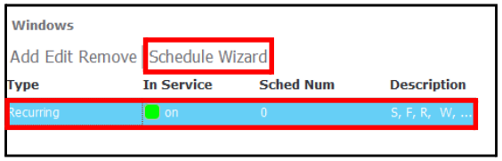 Schedule Wizard