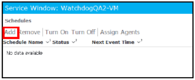 Add Schedule