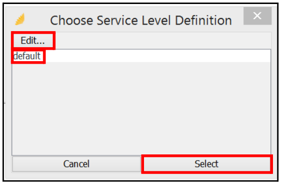 Choose Service Level Definition