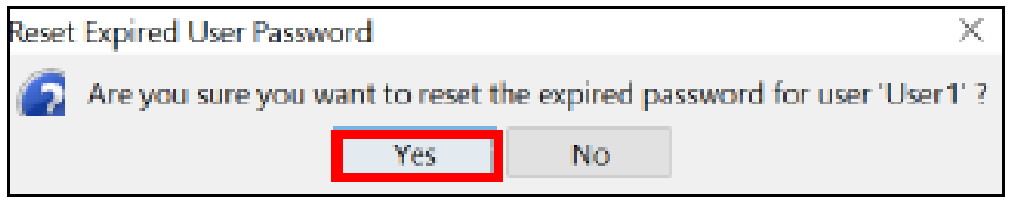 Reset Expired User Password
