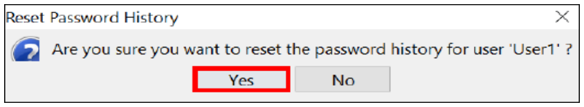 Reset Password History