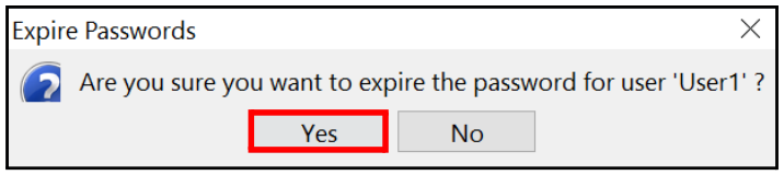 Reset Expired User Password